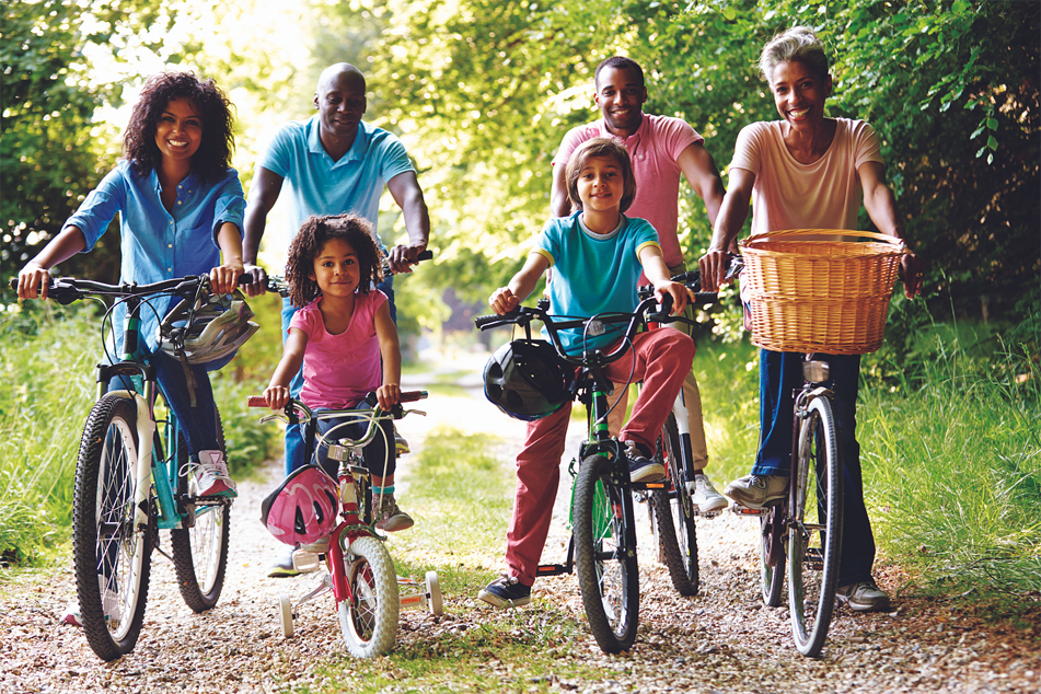 Family On Bikes